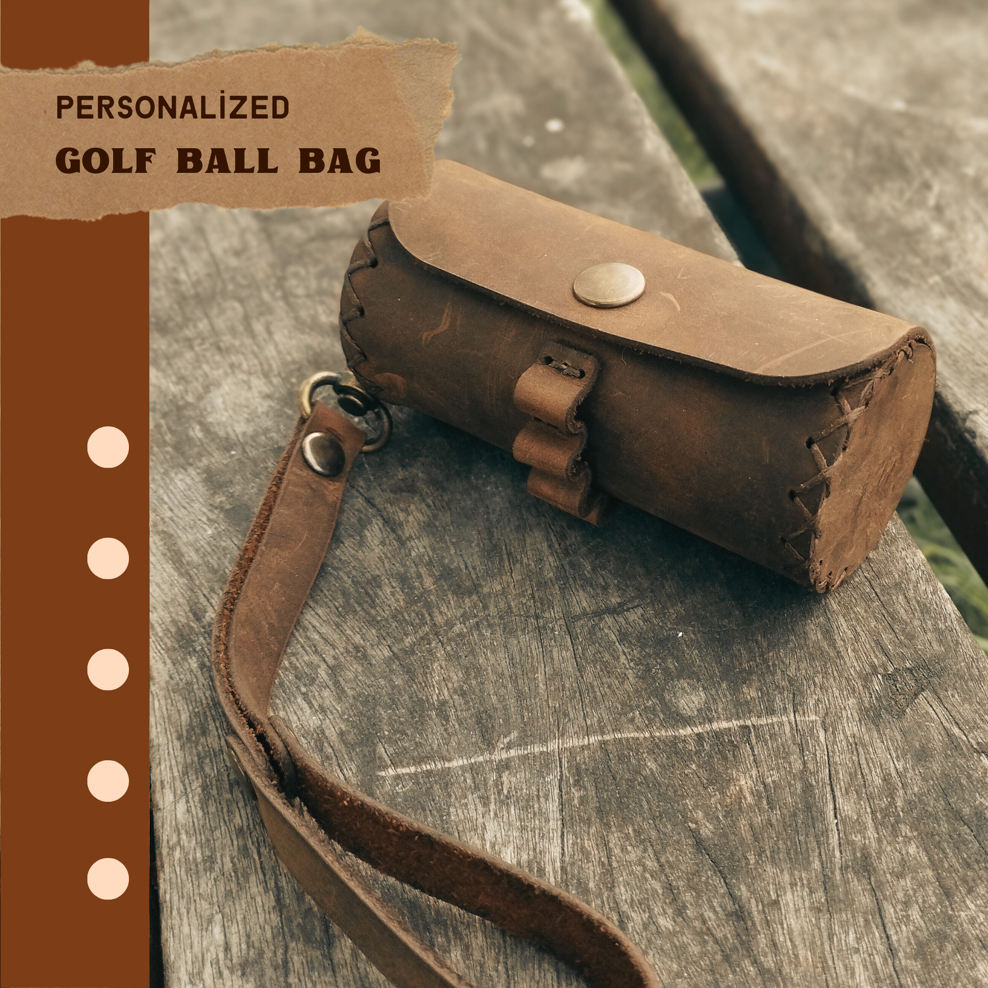Custom Printed Golf Ball and Leather Golf Ball Bag Set – PersoGiftShop